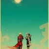 TRIGUN STAMPEDE Poster Japanese Classic Anime Kraft Paper Wall Decoration Cafe Bedroom Living Room Aesthetics Rimless 1 - Trigun Store