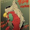 TRIGUN STAMPEDE Poster Japanese Classic Anime Kraft Paper Wall Decoration Cafe Bedroom Living Room Aesthetics Rimless 19 - Trigun Store