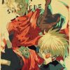 TRIGUN STAMPEDE Poster Japanese Classic Anime Kraft Paper Wall Decoration Cafe Bedroom Living Room Aesthetics Rimless 4 - Trigun Store