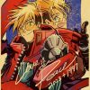 TRIGUN STAMPEDE Poster Japanese Classic Anime Kraft Paper Wall Decoration Cafe Bedroom Living Room Aesthetics Rimless 7 - Trigun Store