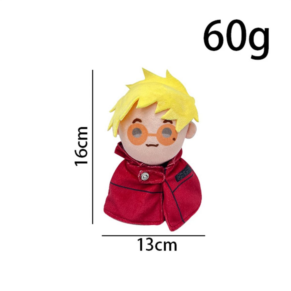 In Stock 17 cm Anime Vash The Stampede Cosplay Trigun Costume Plush Doll Brother Toy Halloween 3 - Trigun Store