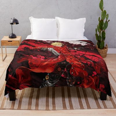 Red Gun Guy Throw Blanket Official Trigun Merch