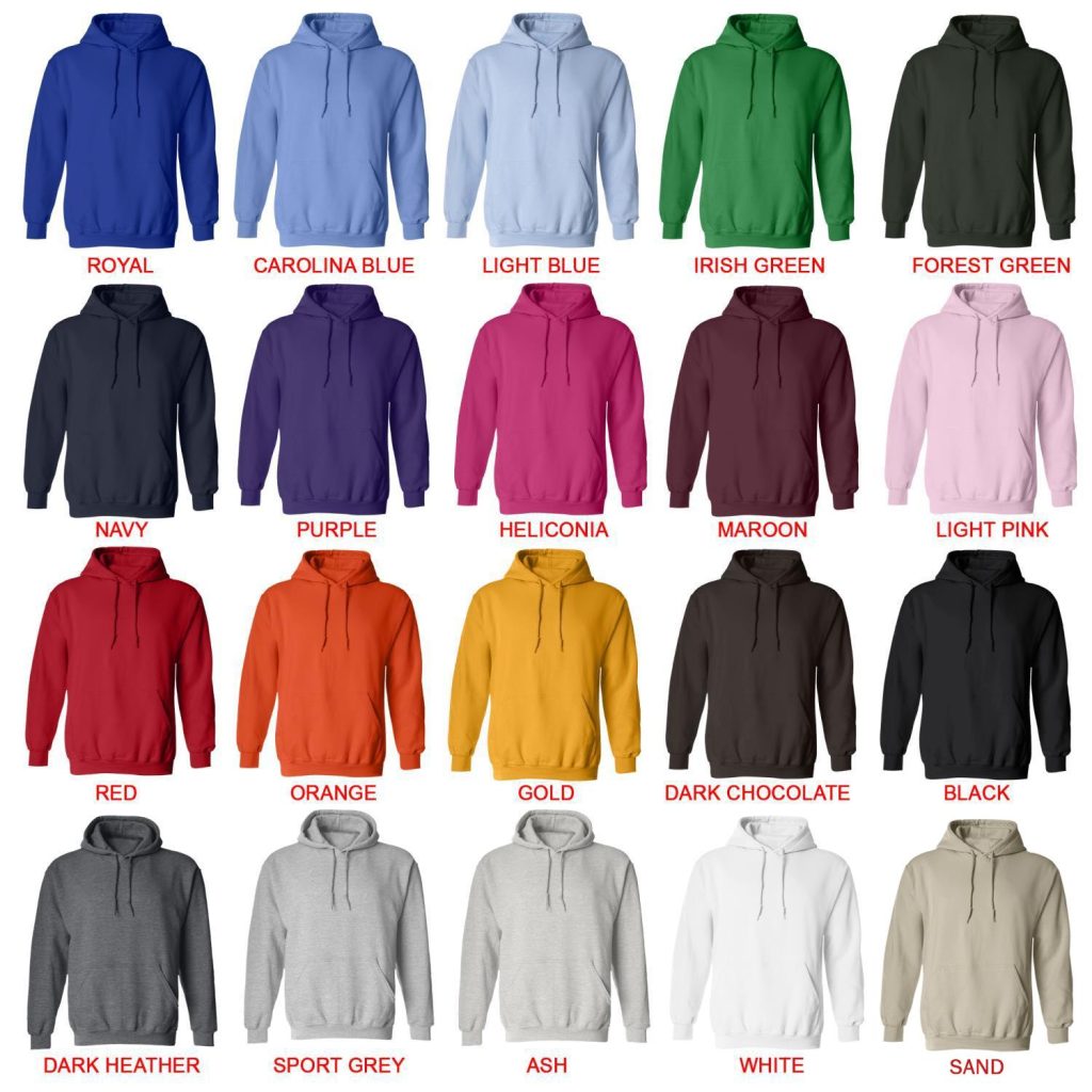 hoodie color chart - Trigun Store