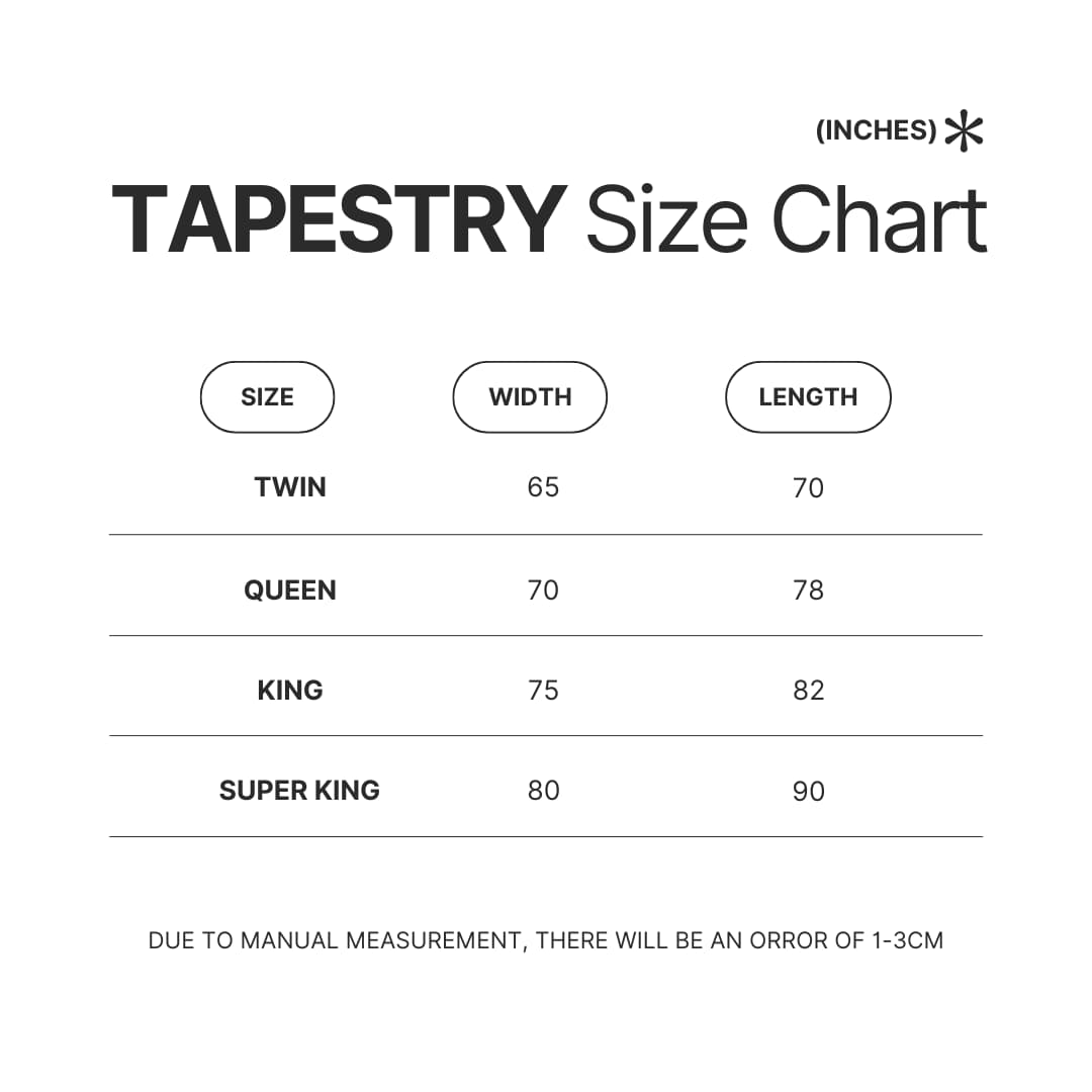 Tapestry Size Chart 3 - Trigun Store