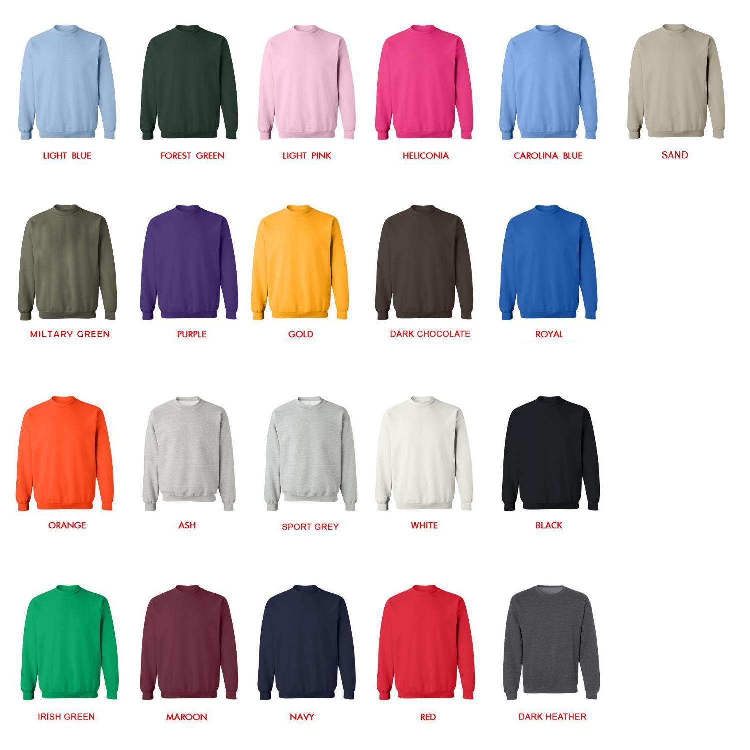 sweatshirt color chart - Trigun Store